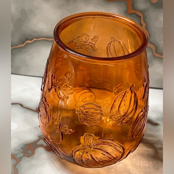 NEW 4pc pumpkin themed bundle with orange wine glass, crossbody, dust bag & pin - Picture 5 of 16